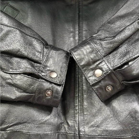 🖤 Harbor Bay 100% Genuine Black Leather Men's Jacket 2XLT - Picture 14 of 16